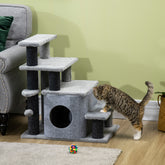 PawHut Adjustable Cat Steps House Toy
