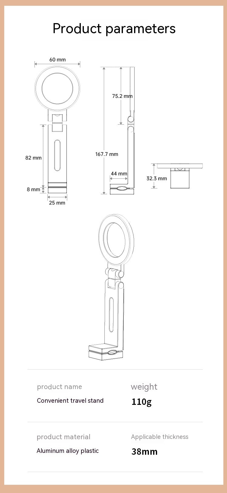 360 Foldable Magnetic Phone Stand