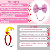4Pcs Dog Bow Headband Grooming Set