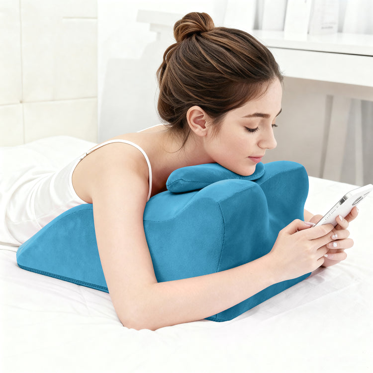 Ergonomic Spinal Support Pillow Blue