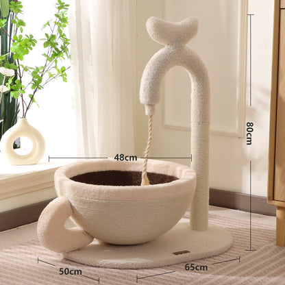 Sisal Cat Scratching Post Bed Combo