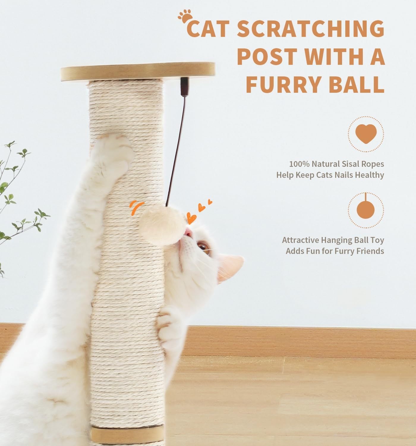 2 Layer Sisal Cat Scratching Post Toy