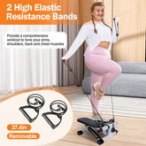 Mini Fitness Stepper w Bands LCD