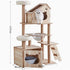 Wood Cat House Sisal Scratching Post