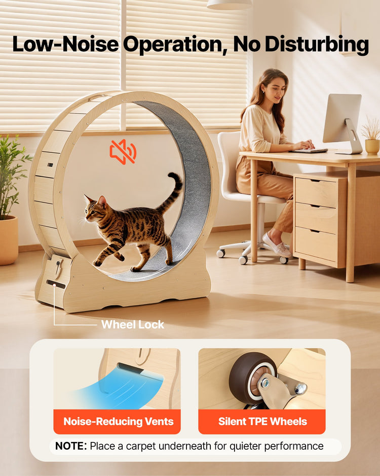 48in Cat Exercise Wheel Indoor Quiet