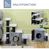 PawHut Adjustable Cat Steps House Toy