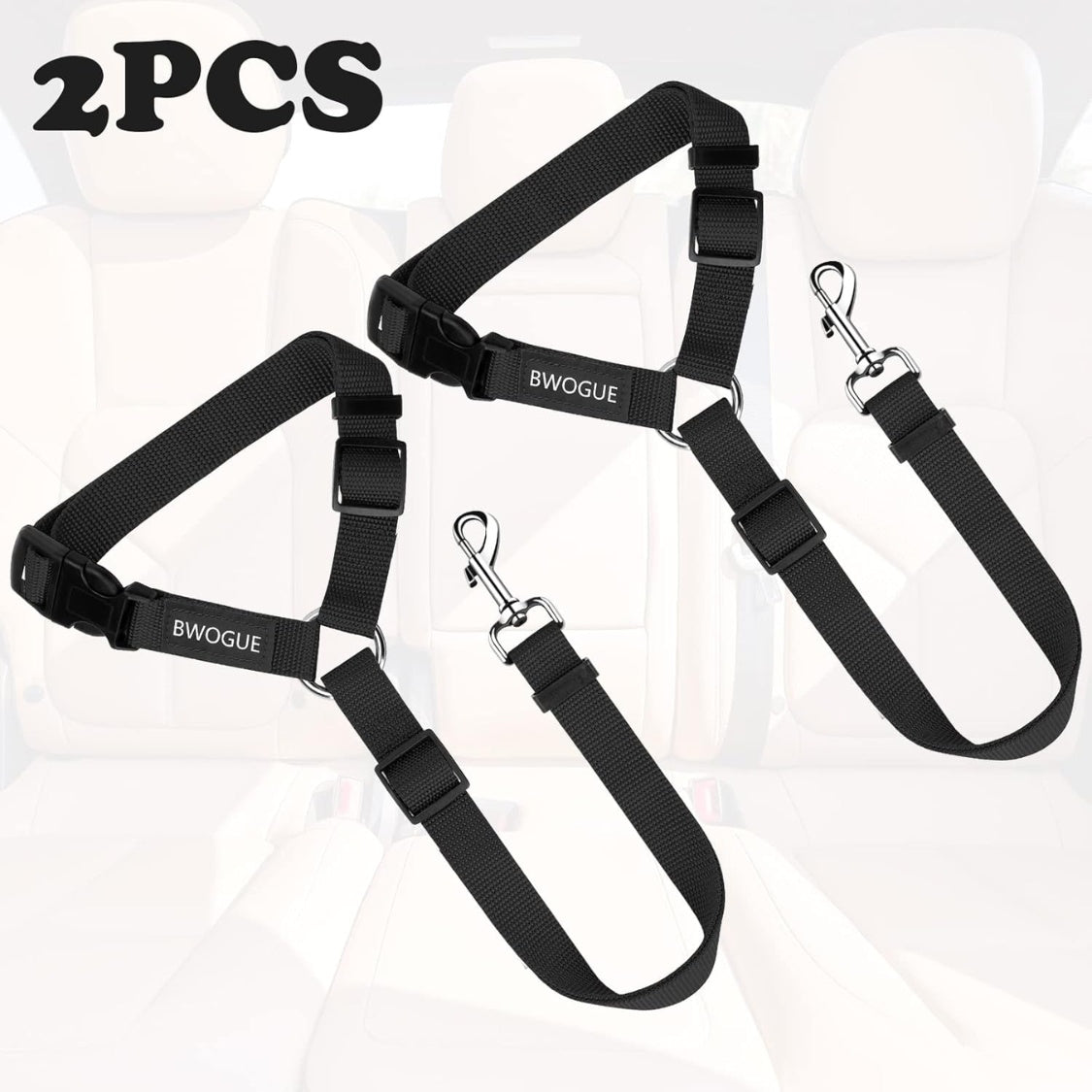 2 Pack Dog Car Seat Belt Restraint