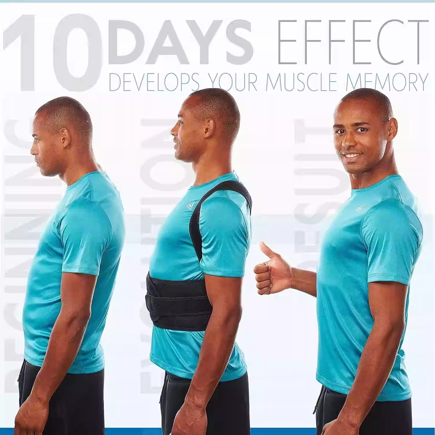Unisex Back Support Posture Corrector With Shoulder Support