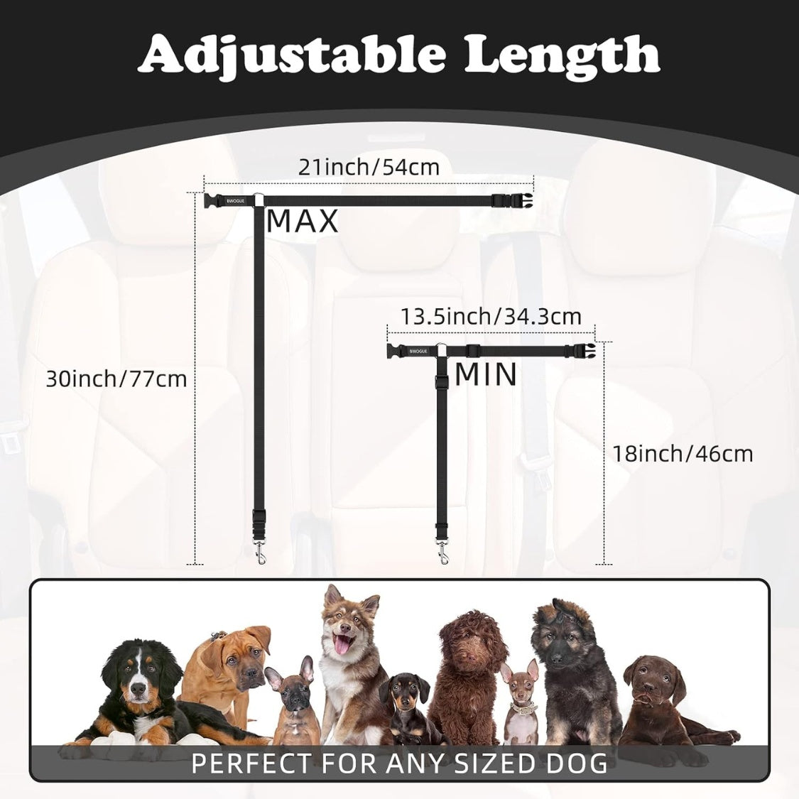 2 Pack Dog Car Seat Belt Restraint