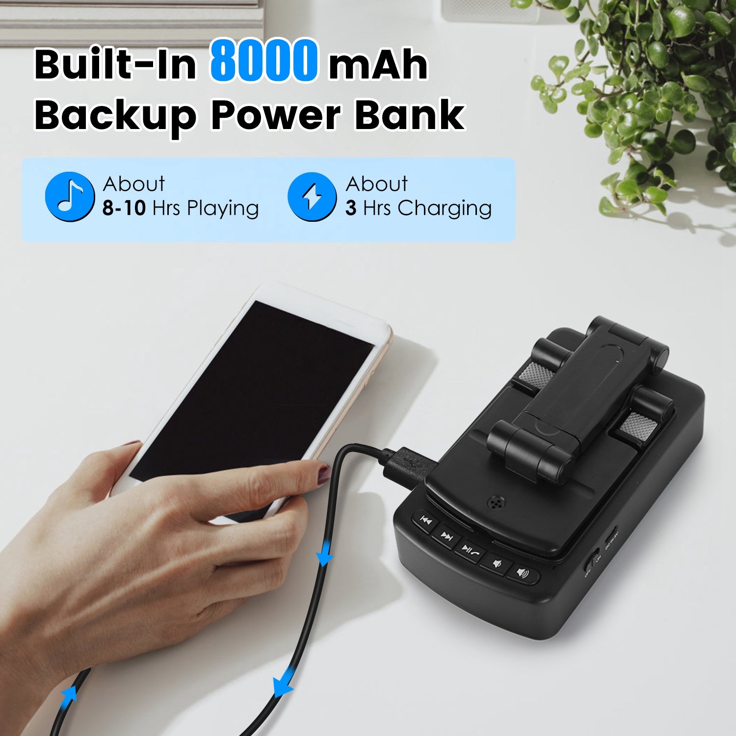 Wireless Speaker Phone Stand PowerBank
