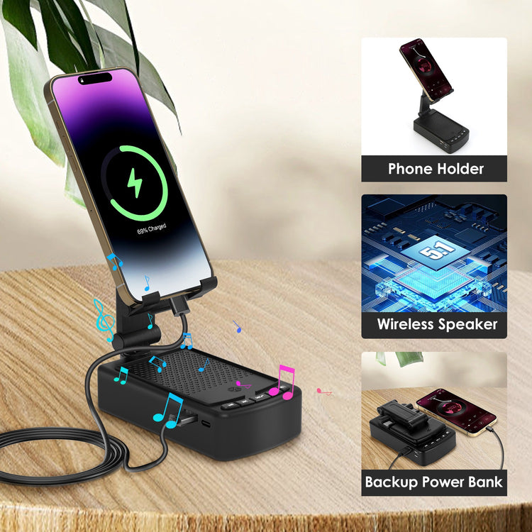 Wireless Speaker Phone Stand PowerBank