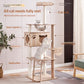 Wood Cat House Sisal Scratching Post