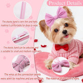 4Pcs Dog Bow Headband Grooming Set
