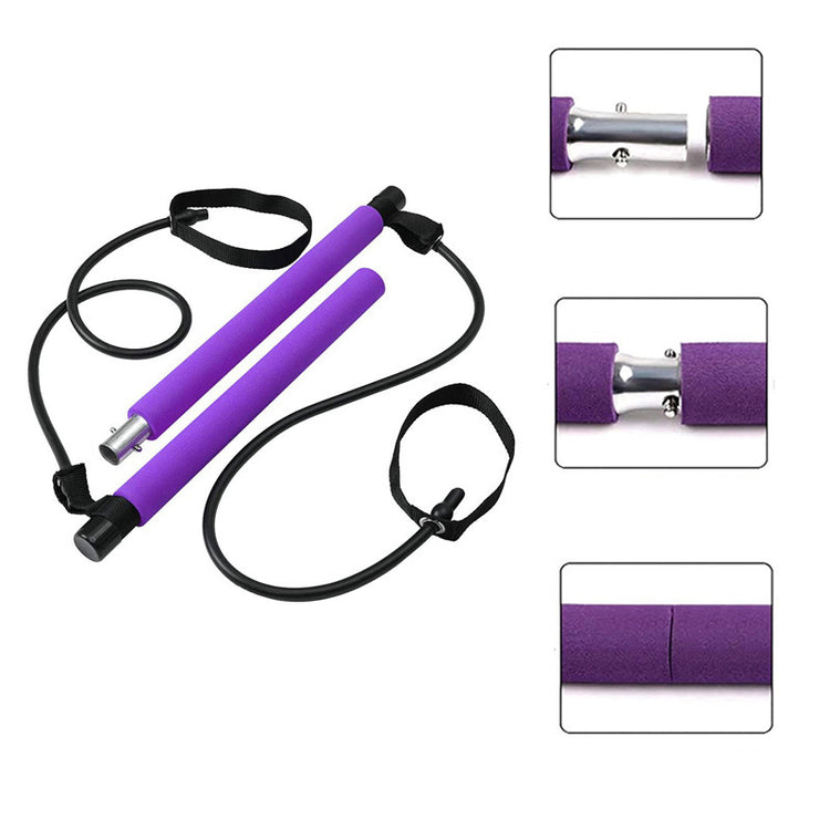 Portable Pilates Bar Gym Band Set