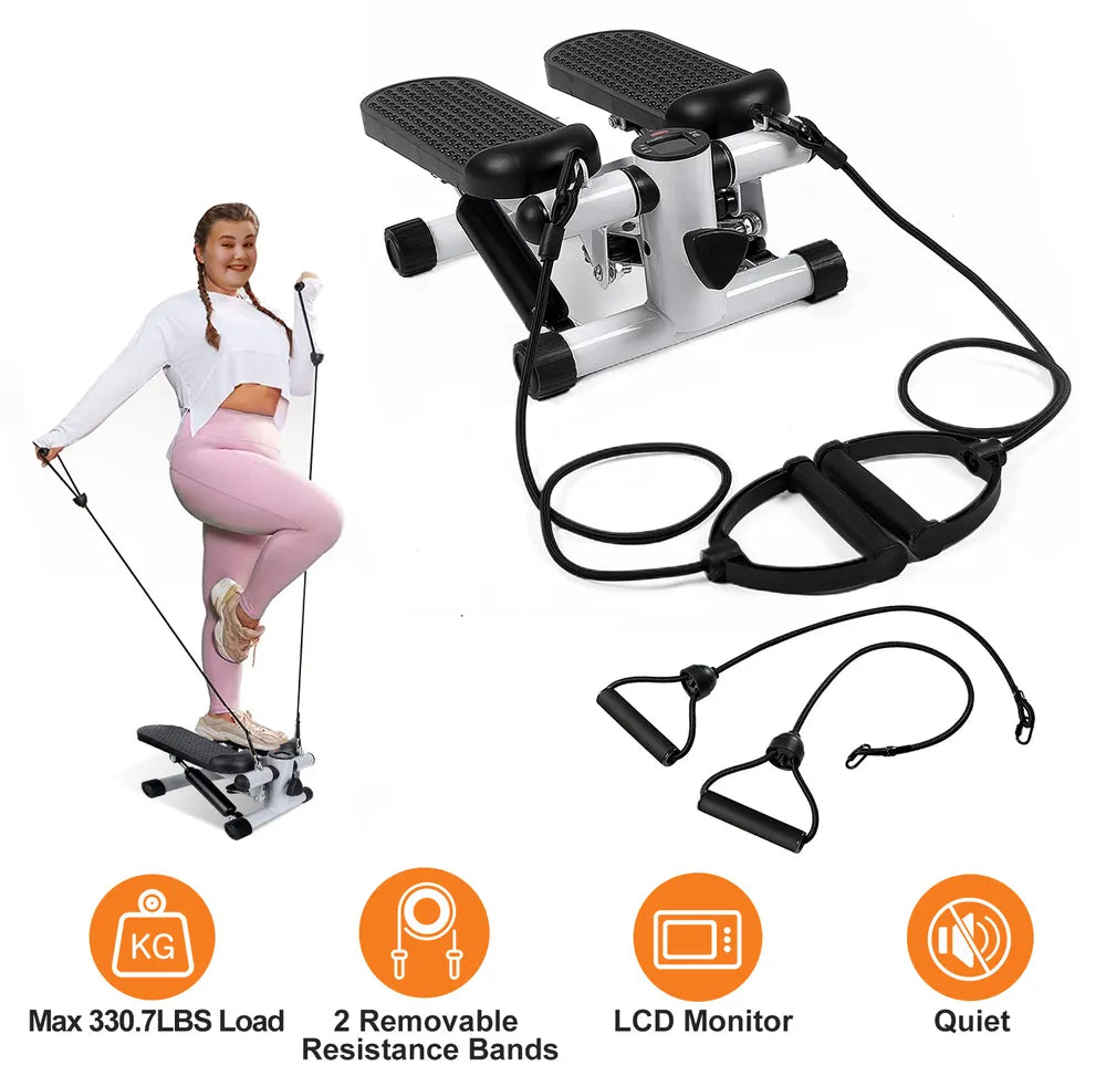 Mini-Fitness Stepper w Bands LCDs