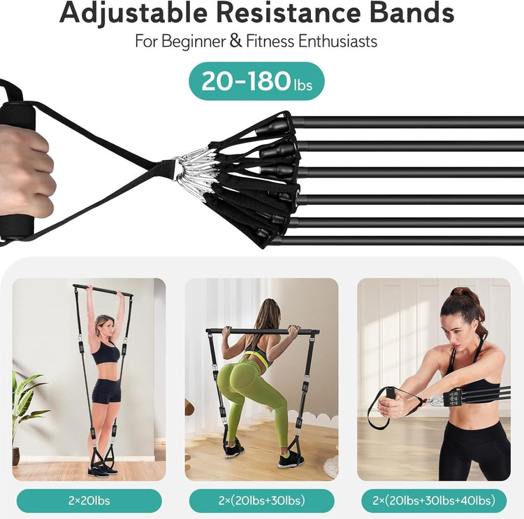 Pilates Bar Kit Resistance Bands Home
