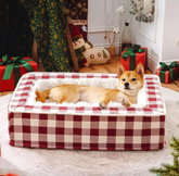 Classic Plaid Pet Bed Removable & Washable