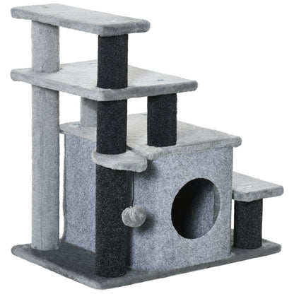 PawHut Adjustable Cat Steps House Toy