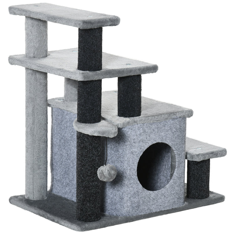 PawHut Adjustable Cat Steps House Toy