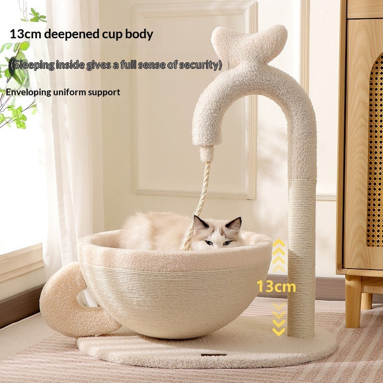 Sisal Cat Scratching Post Bed Combo