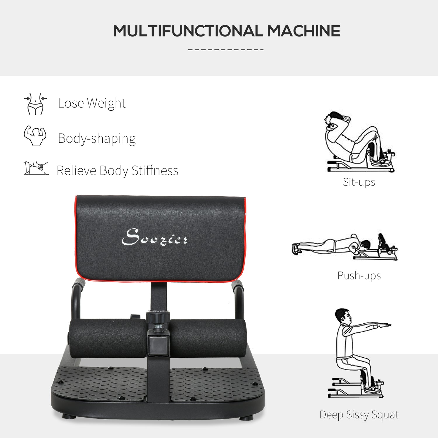 3-in-1 Push Up Sit Up Squat Machine