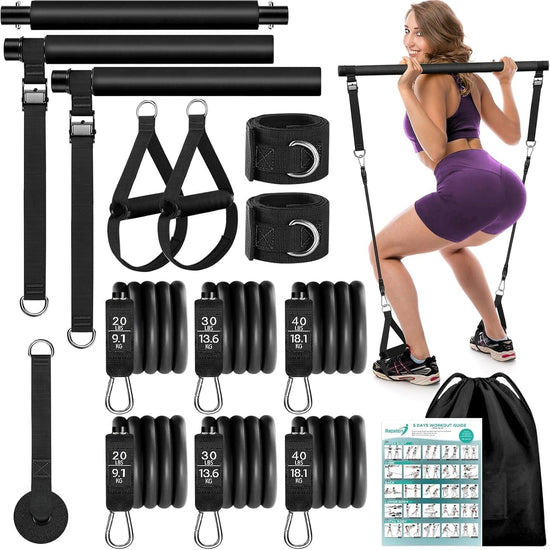 Pilates Bar Kit Resistance Bands Home