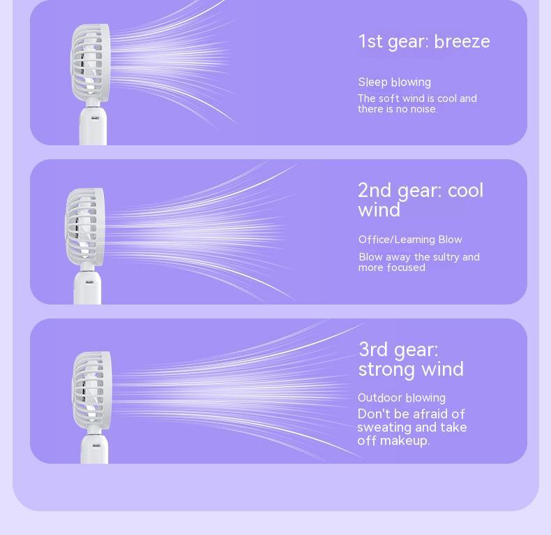2-in-1 Handheld Mini Fan Power