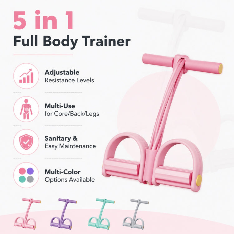 6 Tube Pedal Resistance Band Set
