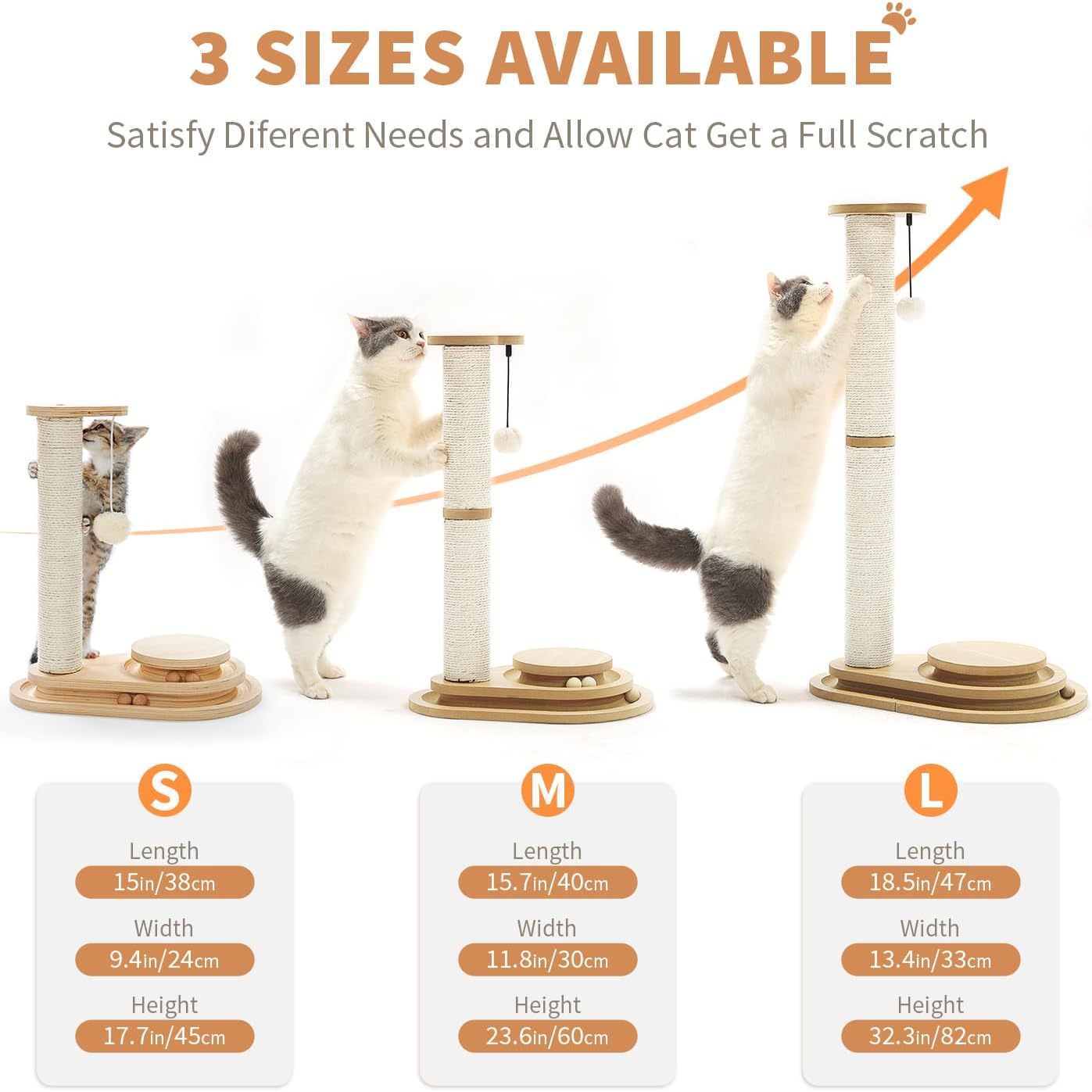 2 Layer Sisal Cat Scratching Post Toy