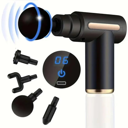 Mini Fascia Gun Vibration Massage Gun Deep Tissue Percussion Home Fitness Muscle Relaxation Massager Suitable for All Body Areas