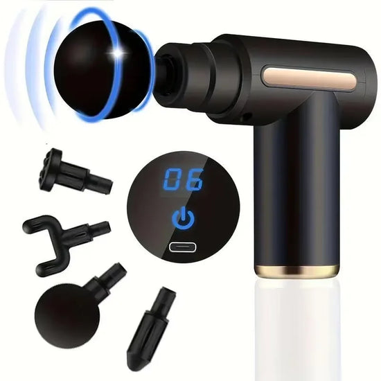 Mini Fascia Gun Vibration Massage Gun Deep Tissue Percussion Home Fitness Muscle Relaxation Massager Suitable for All Body Areas
