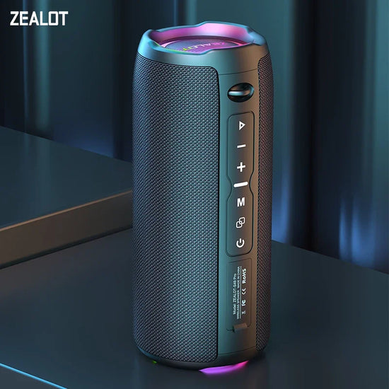 Zealot-S49PRO Portable Bluetooth Speaker 20W IPX6 Waterproof Powerful Sound Box Bass Boost Dual Pairing True Wireless Speaker
