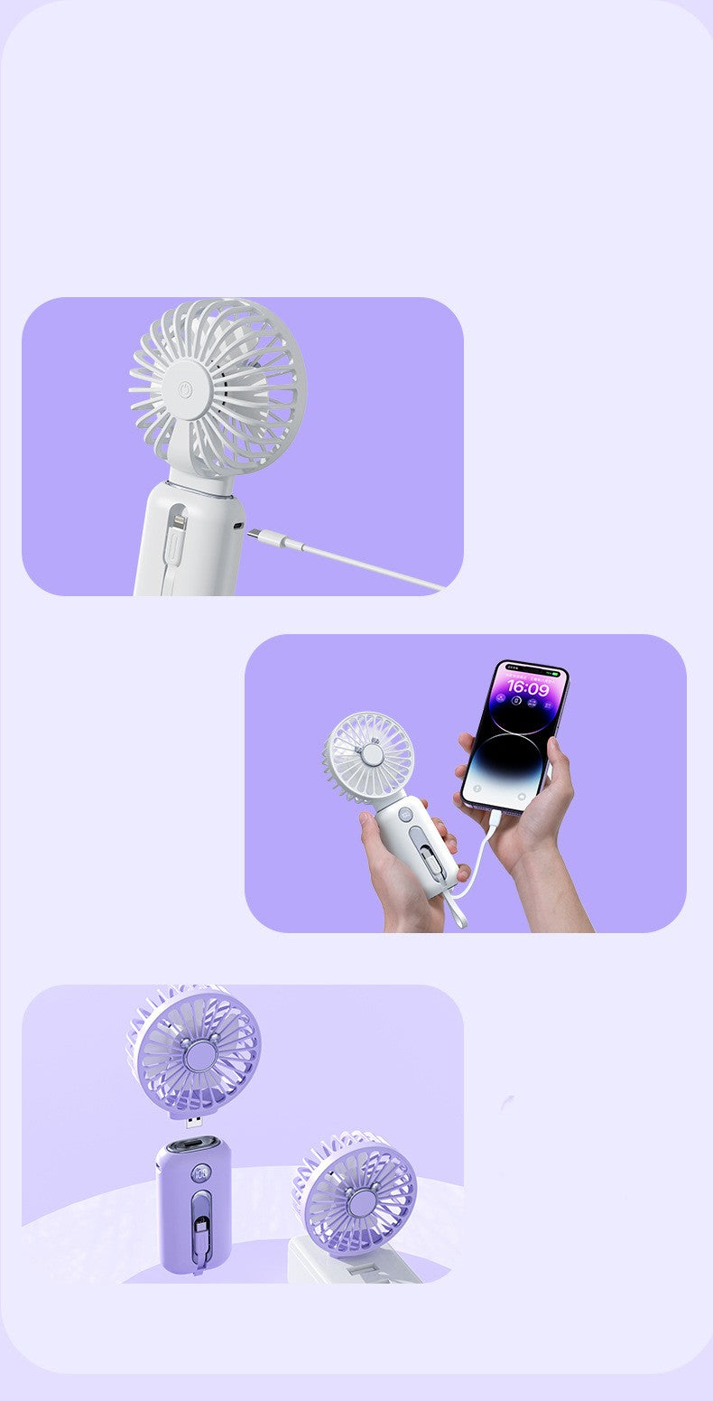 2-in-1 Handheld Mini Fan Power