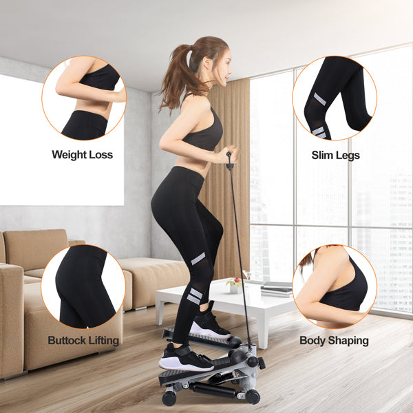 Mini Fitness Stepper w Bands LCD