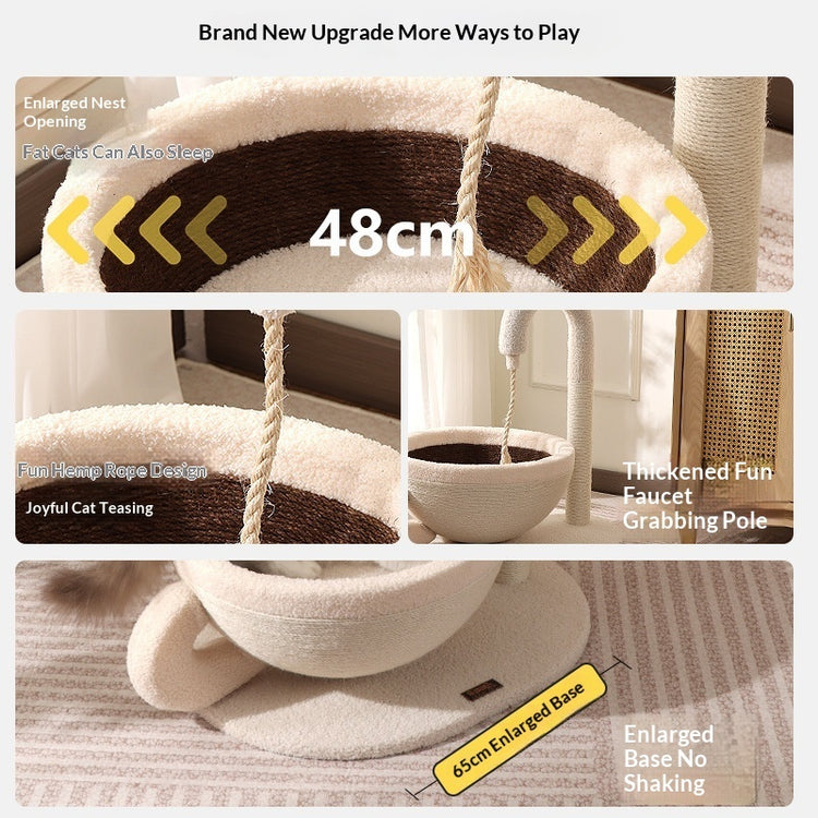 Sisal Cat Scratching Post Bed Combo