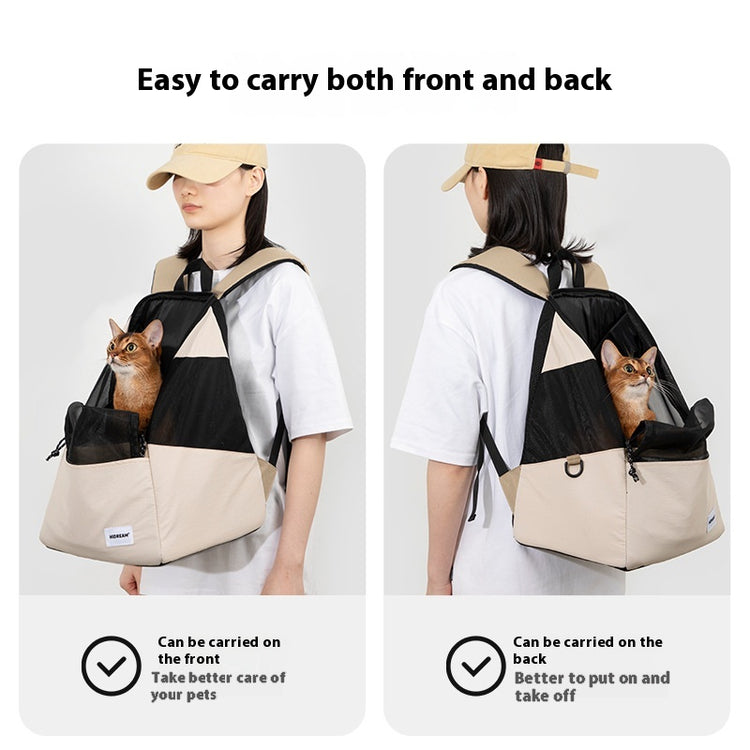 Casual Breathable Four Seasons Portable Pet Backpack