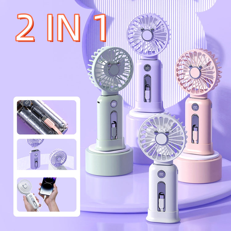 2-in-1 Handheld Mini Fan Power