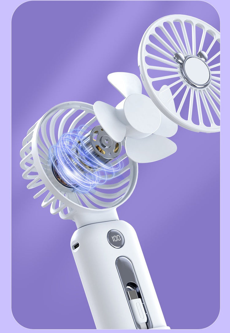 2-in-1 Handheld Mini Fan Power