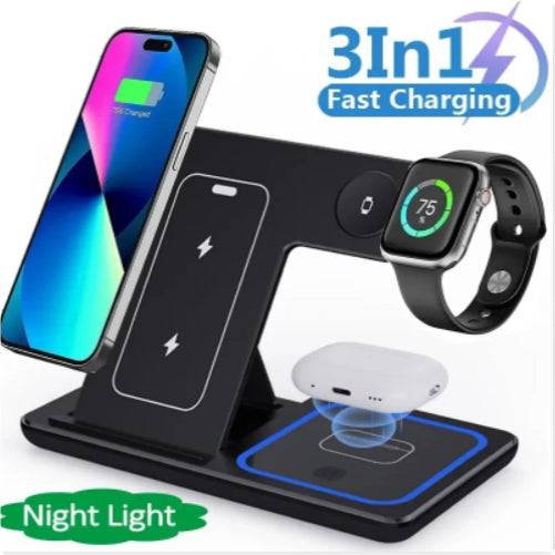 15W 3-in-1 Foldable Wireless Charger