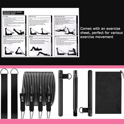 Pilates Bar Resistance Band Fitness