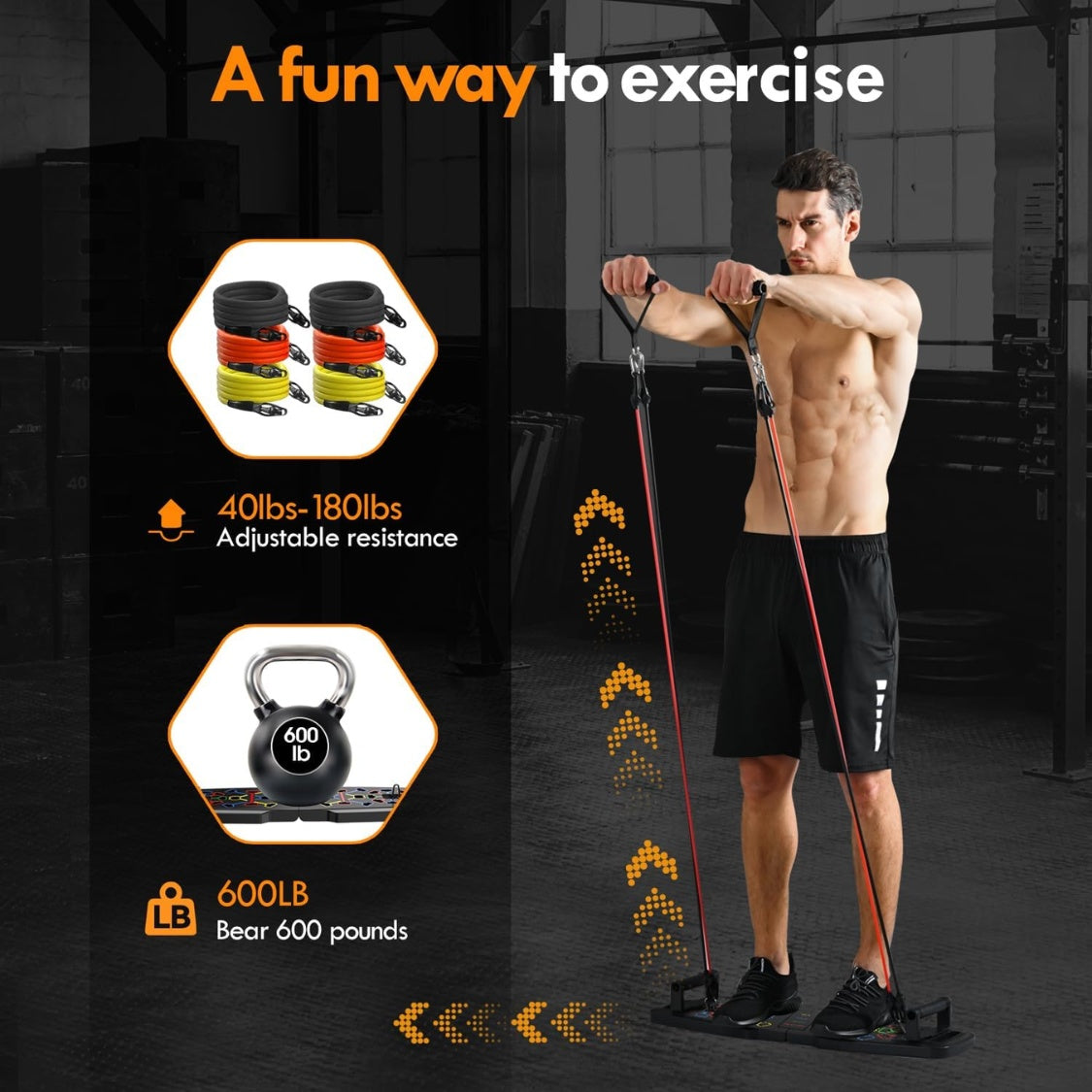 Portable Push Up Board Home Gym Set