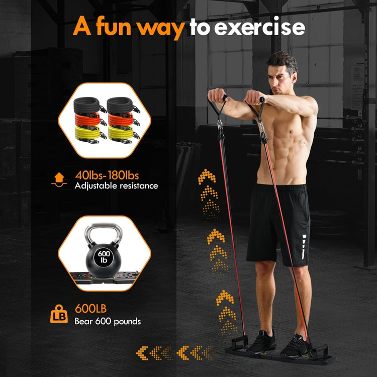 Portable Push Up Board Home Gym Set