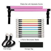 Portable Pilates Bar Gym Band Set