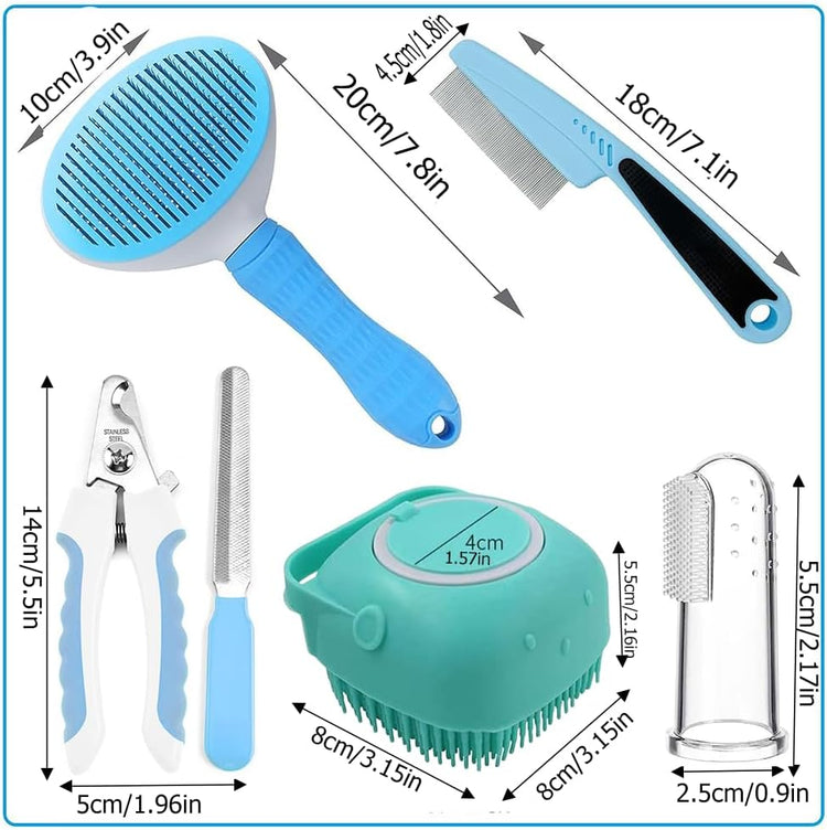 7pcs Pet Grooming & Shedding Kit